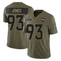 D.Broncos #93 D.J. Jones Player Olive 2025 Salute To Service Limited Home Game Mdoa Stitched Jerseys