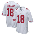 SF.49ers #18 Eddy Pineiro Player White Home Game Mdoa Stitched Jerseys