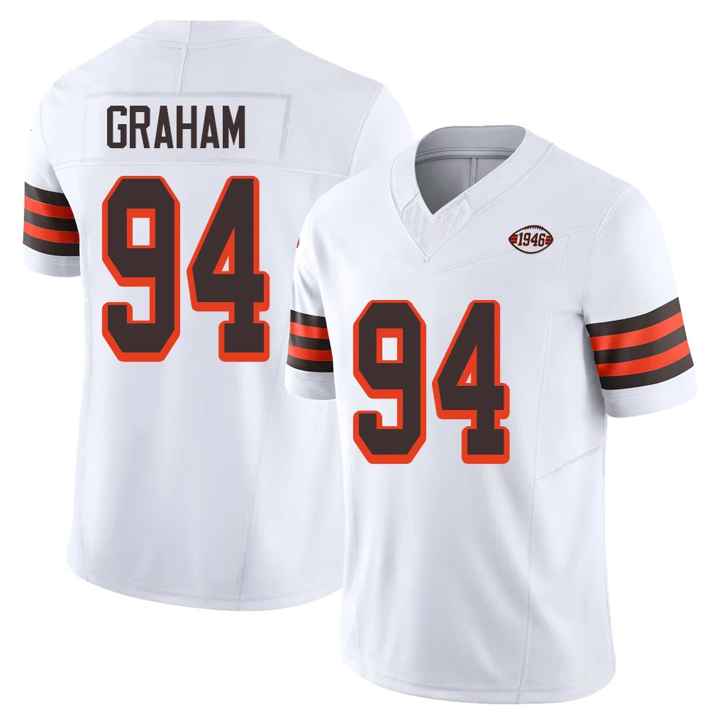 C.Browns #94 Mason Graham Player White Limited Vapor F.U.S.E. Alternate Game Mdoa Stitched Jerseys