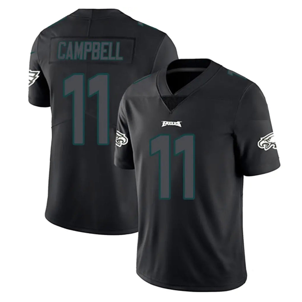 P.Eagles #11 Jihaad Campbell Player Limited Black Impact Home Game Mdoa Stitched Jerseys