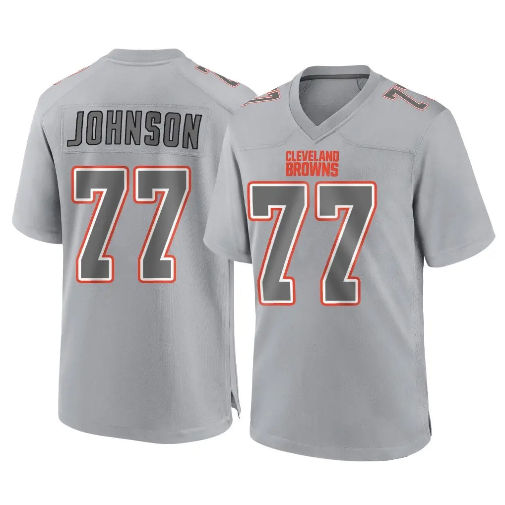 C.Browns #77 Zion Johnson Player Gray Atmosphere Fashion Game Mdoa Stitched Jerseys