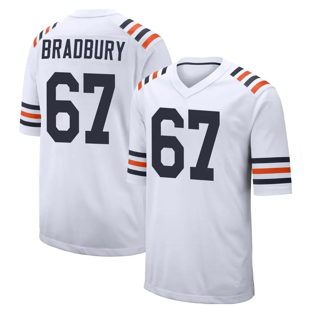 C.Bears #67 Garrett Bradbury Player White Classic Home Game Mdoa Stitched Jerseys
