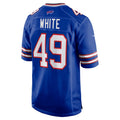 Mdoa B.Bills #49 DaShaun White Royal Team Game Jersey