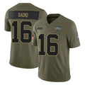 NY.Jets #16 Kenyon Sadiq Player Olive 2025 Salute To Service Limited Mdoa Stitched Jerseys