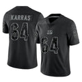 C.Bengals #64 Ted Karras Player Black Reflective Limited Game Mdoa Stitched Jerseys