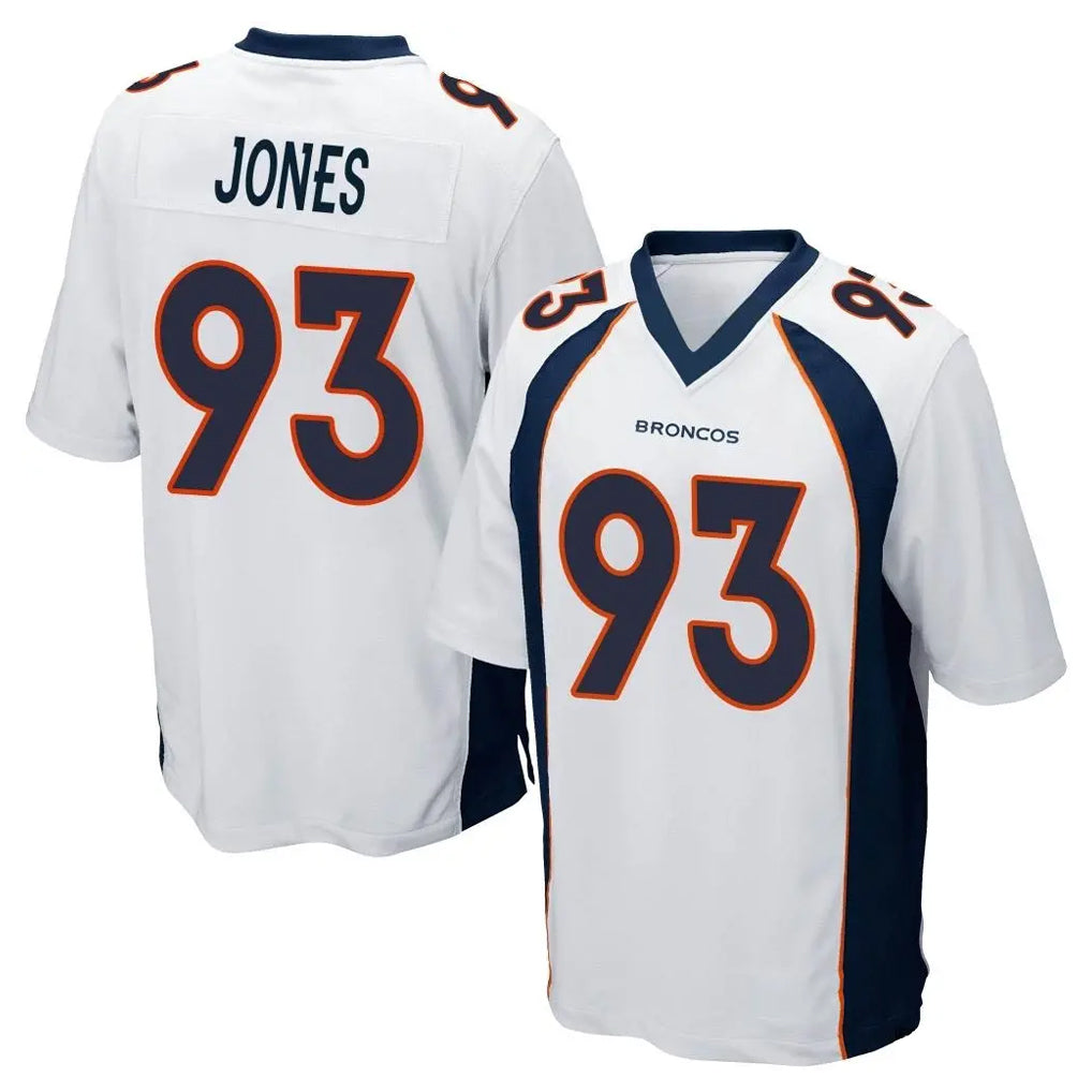 D.Broncos #93 D.J. Jones Player White Game Mdoa Stitched Jerseys
