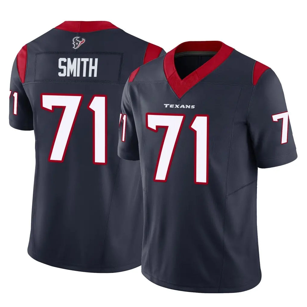 H.Texans #71 Braden Smith Player Navy Limited Vapor F.U.S.E. Home Game Mdoa Stitched Jerseys