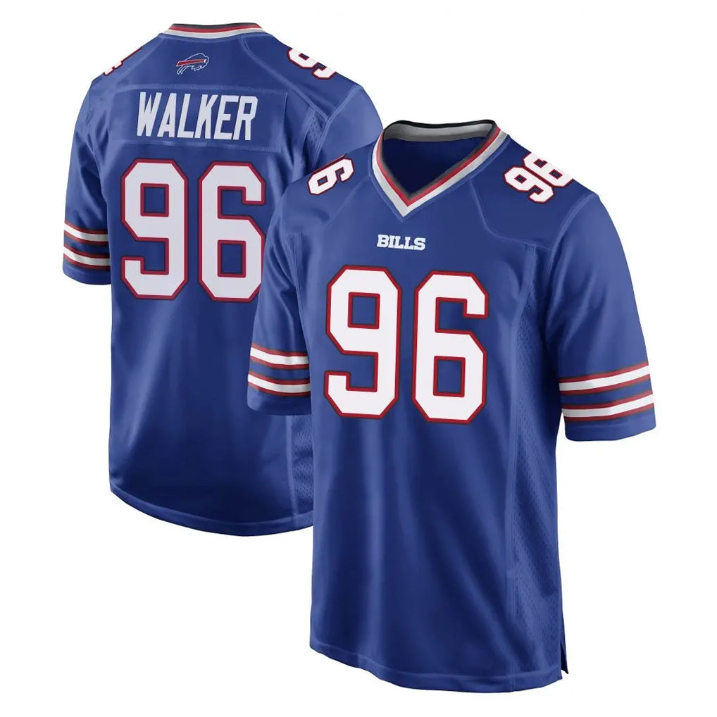 B.Bills #96 Deone Walker Player Royal Home Game Mdoa Stitched Jerseys