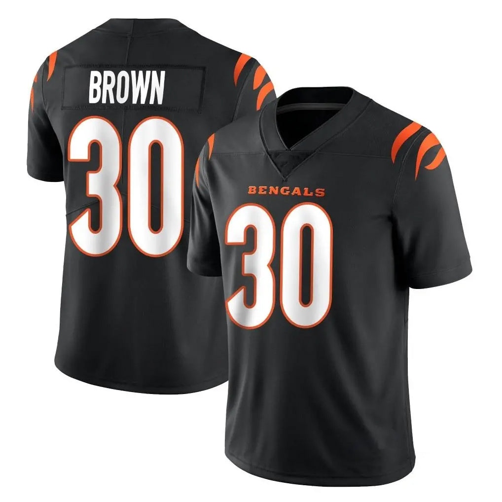 C.Bengals #30 Chase Brown Player Black Vapor Untouchable Limited Home Game Mdoa Stitched Jerseys