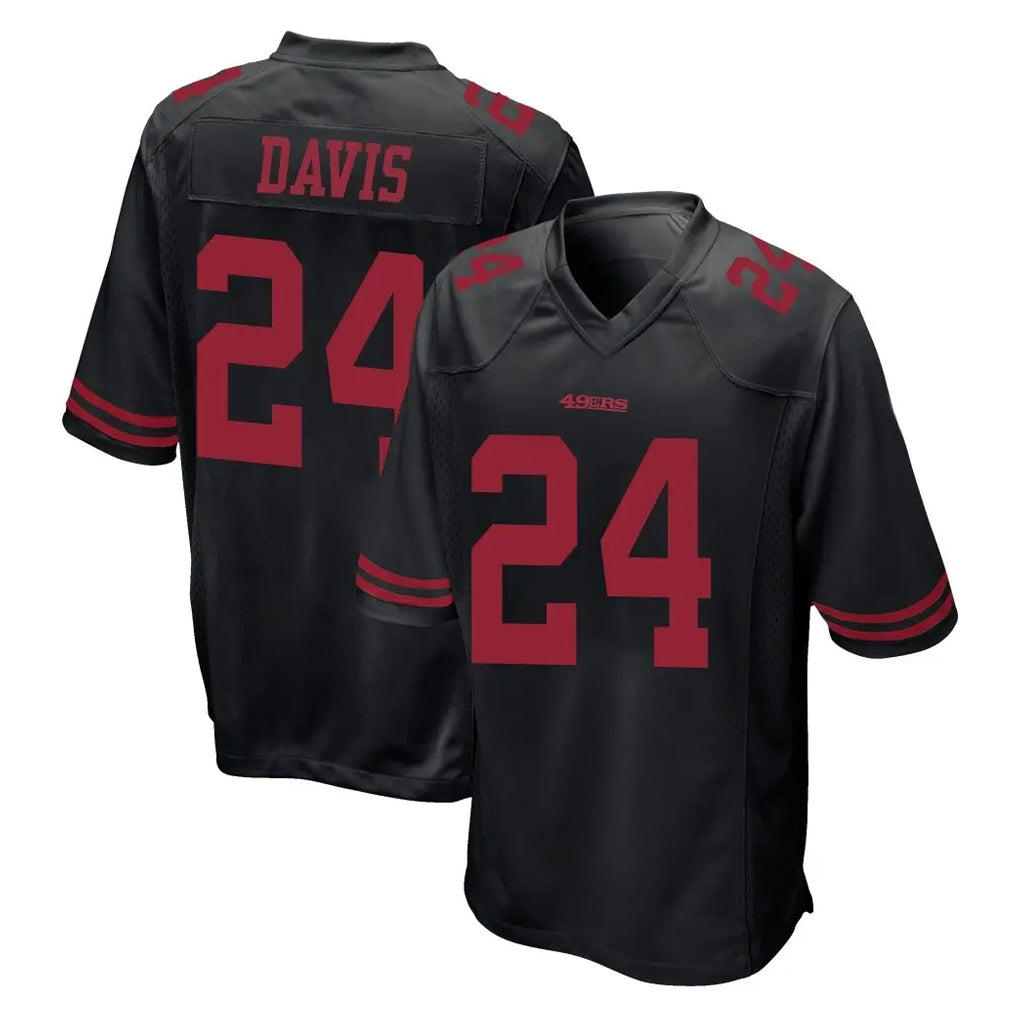 SF.49ers #24 Ashtyn Davis Player Black Alternate Home Game Mdoa Stitched Jerseys