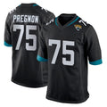 J.Jaguars #75 Emmanuel Pregnon Player Black Home Game Mdoa Stitched Jerseys