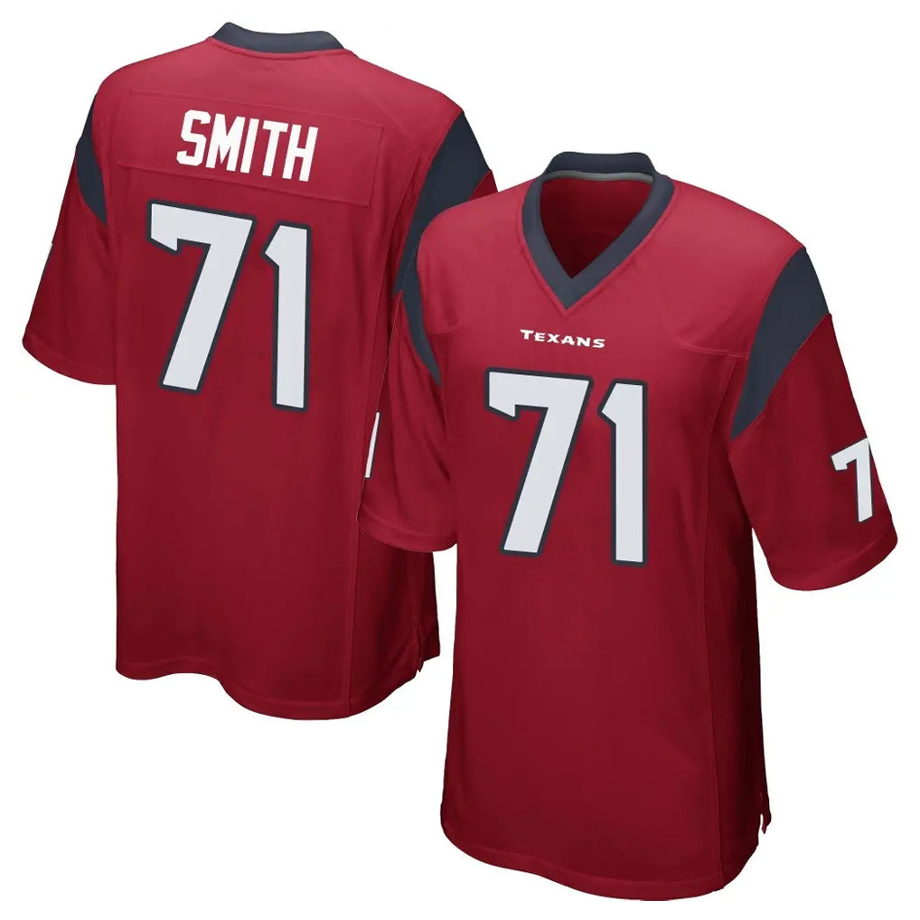 H.Texans #71 Braden Smith Player Red Home Game Mdoa Stitched Jerseys