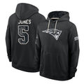 NE.Patriots #5 Dre'Mont Jones Player 2026 Black Logo Pullover Hoodies Limited Game Mdoa Stitched Jerseys