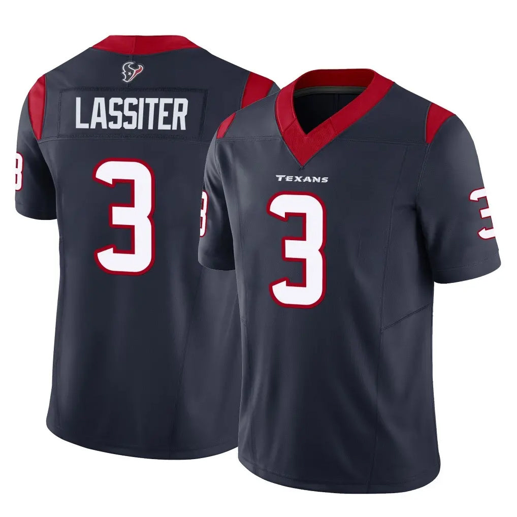 H.Texans #3 Kamari Lassiter Player Navy Limited Vapor F.U.S.E. Home Game Mdoa Stitched Jerseys