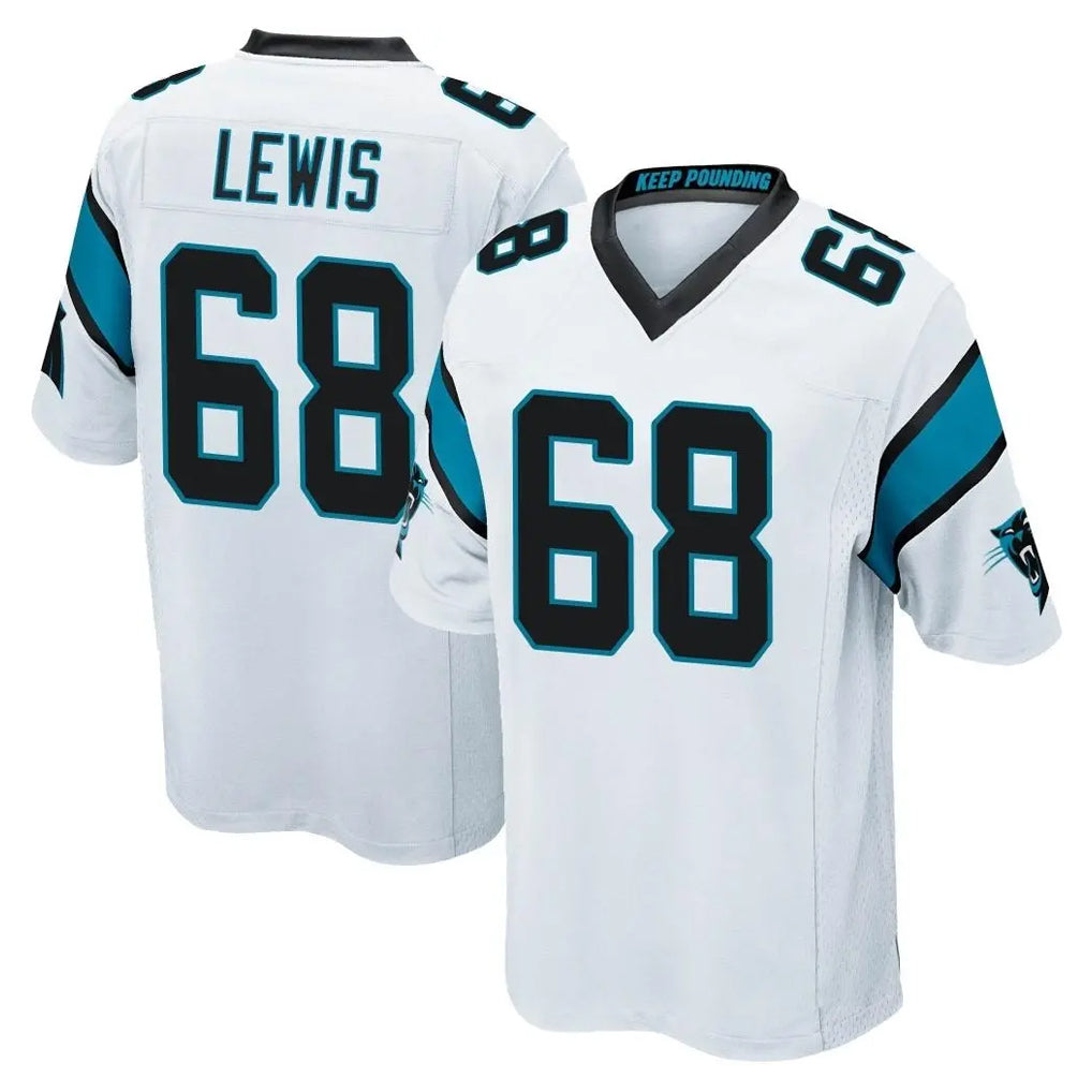 C.Panthers #68 Damien Lewis Player White Game Mdoa Stitched Jerseys
