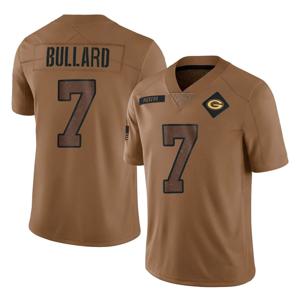 GB.Packers #7 Javon Bullard Player Brown Salute To Service Limited Mdoa Stitched Jerseys