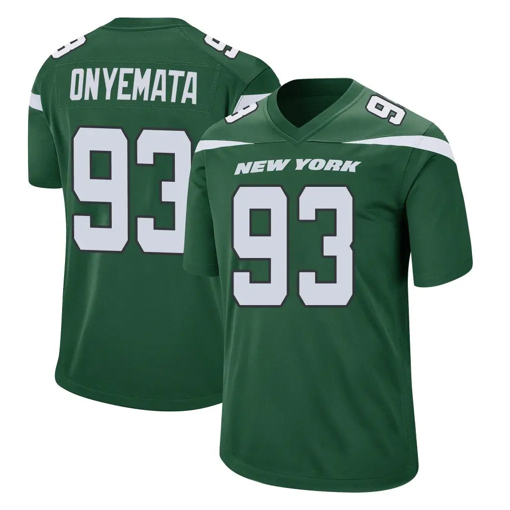 NY.Jets #93 David Onyemata Player Green Home Game Mdoa Stitched Jerseys