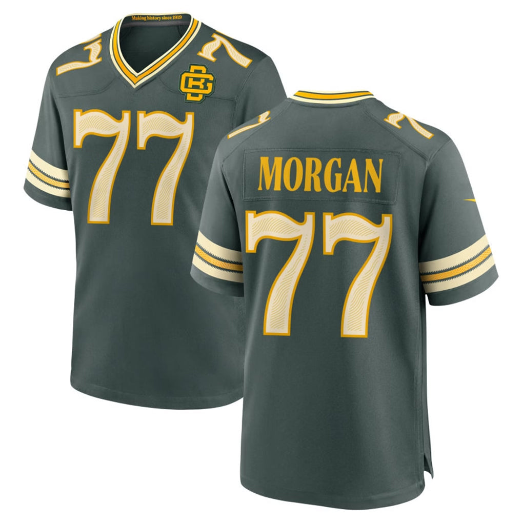 GB.Packers #77 Jordan Morgan Player Green 2026 Rivalries Collection Home Game Mdoa Stitched Jerseys