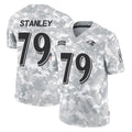 B.Ravens #79 Ronnie Stanley Player Arctic Camo Salute to Service Limited Mdoa Stitched Jerseys
