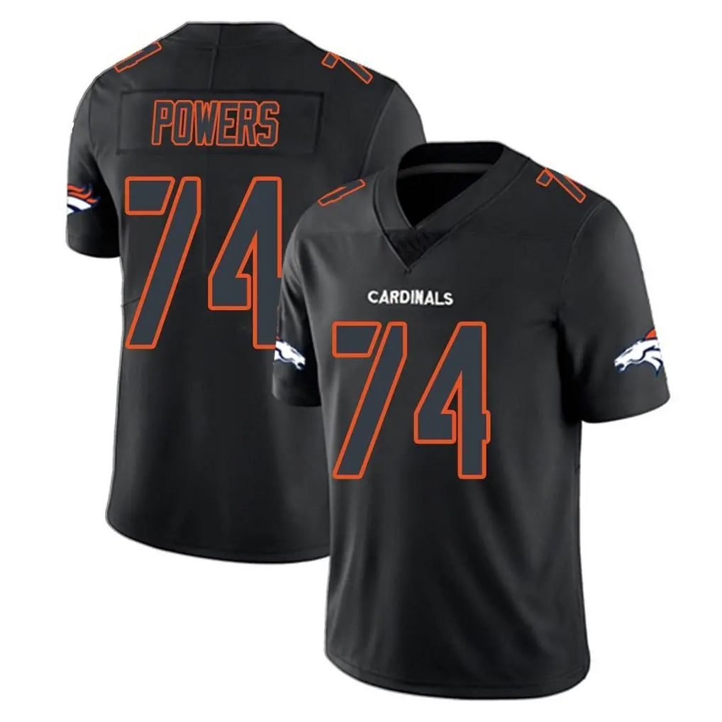 D.Broncos #74 Ben Powers Player Black Impact Limited Game Mdoa Stitched Jerseys