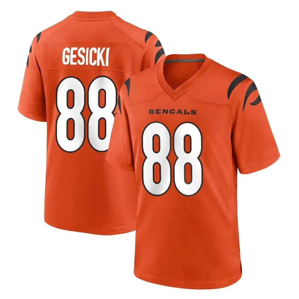 C.Bengals #88 Mike Gesicki Player Orange Home Game Mdoa Stitched Jerseys