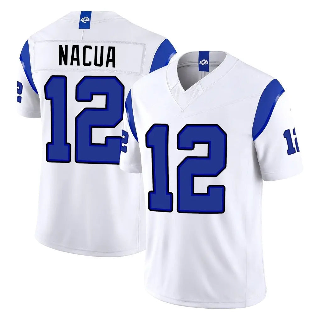 LA.Rams #12 Puka Nacua Player White Limited Fearsome Vapor F.U.S.E. Home Game Mdoa Stitched Jerseys