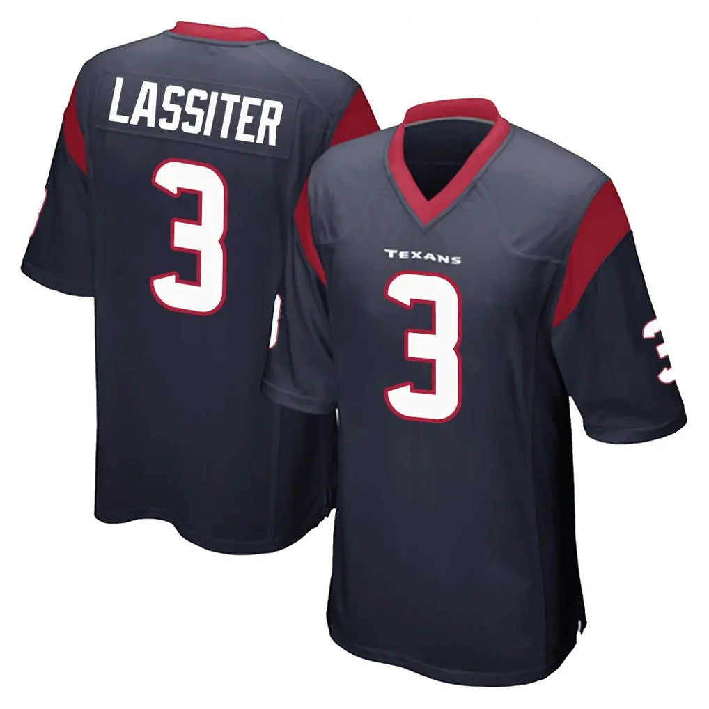H.Texans #3 Kamari Lassiter Player Navy Home Game Mdoa Stitched Jerseys