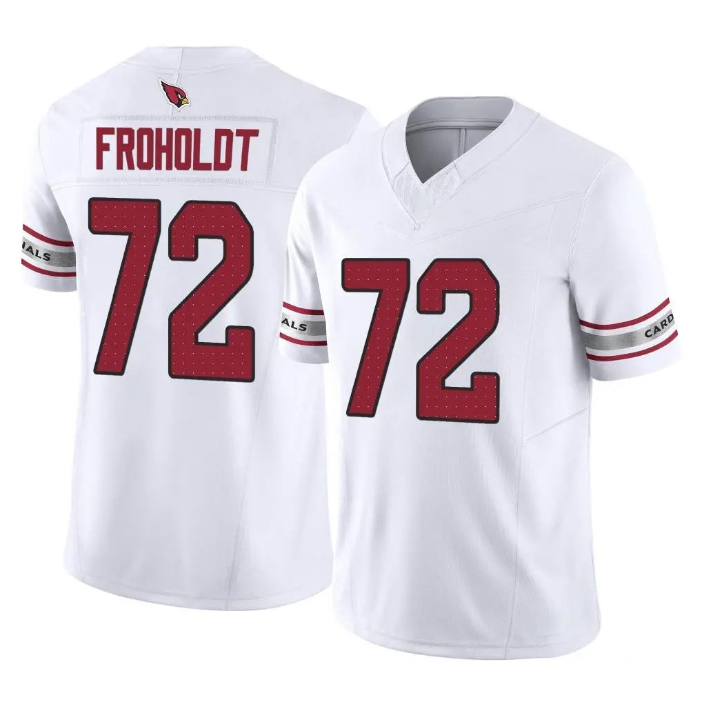 A.Cardinals #72 Hjalte Froholdt Player White Vapor F.U.S.E. Limited Home Game Mdoa Stitched Jerseys