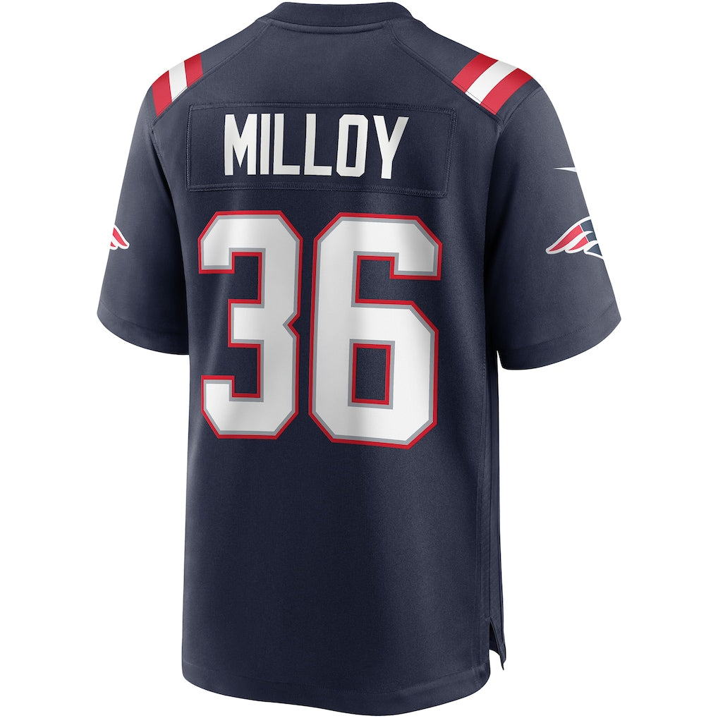 Mdoa NE.Patriots #36 Lawyer Milloy Navy Game Retired Player Jersey