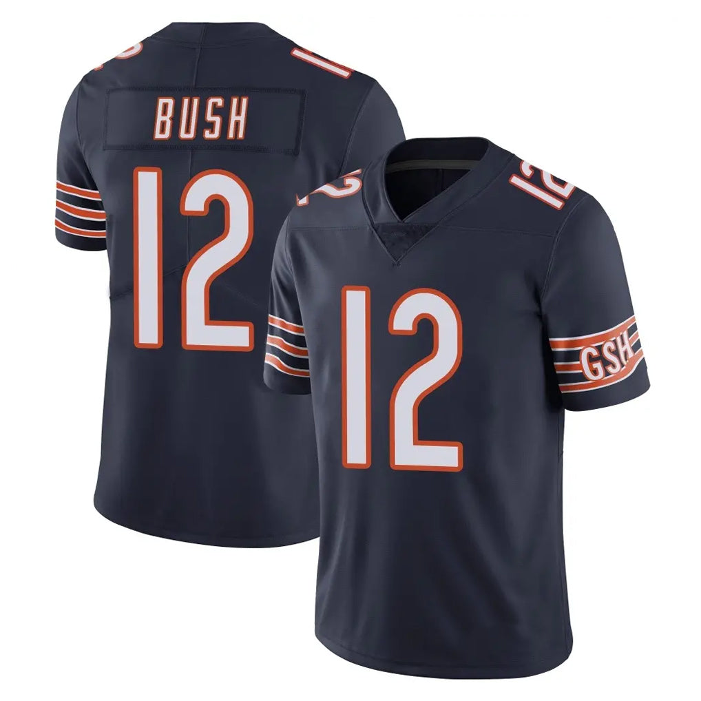 C.Bears #12 Devin Bush Player Navy Vapor Untouchable Limited Home Game Mdoa Stitched Jerseys