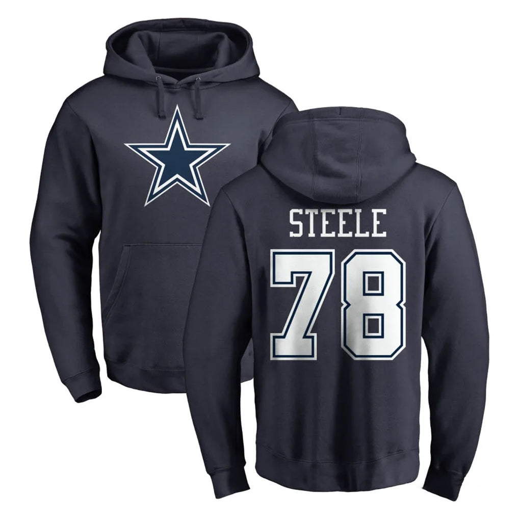 D.Cowboys #78 Terence Steele Player Navy Pullover Hoodies Limited Mdoa Stitched Jerseys