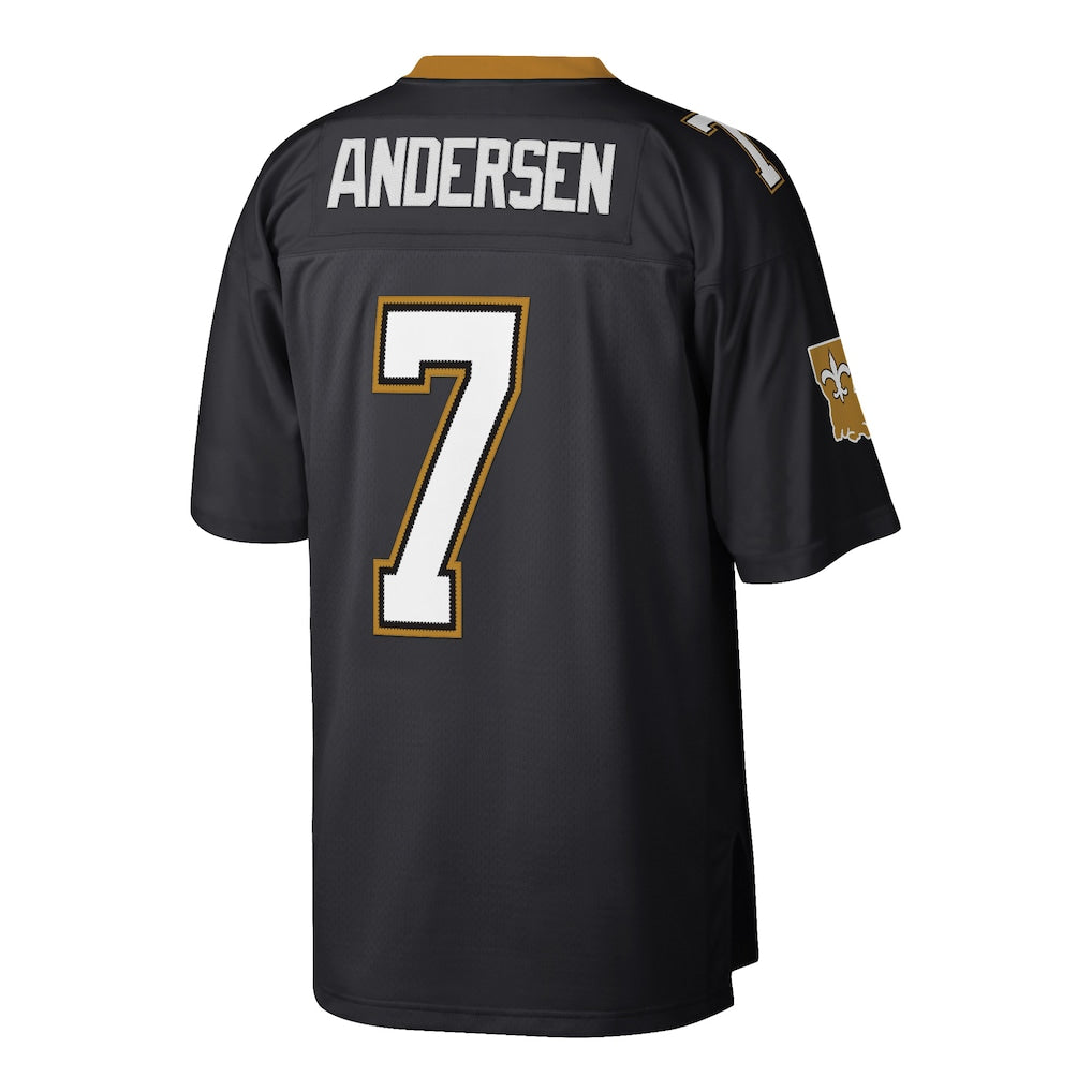 Mdoa NO.Saints #7 Morten Andersen Mitchell & Ness Black Retired Player Legacy Replica Jersey