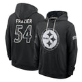 P.Steelers #54 Zach Frazier Player 2026 Black Logo Pullover Hoodies Limited Game Mdoa Stitched Jerseys