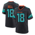 M.Dolphins #18 Chris Bell Player Black Pitch Rivalries Collection Home Game Mdoa Stitched Jerseys