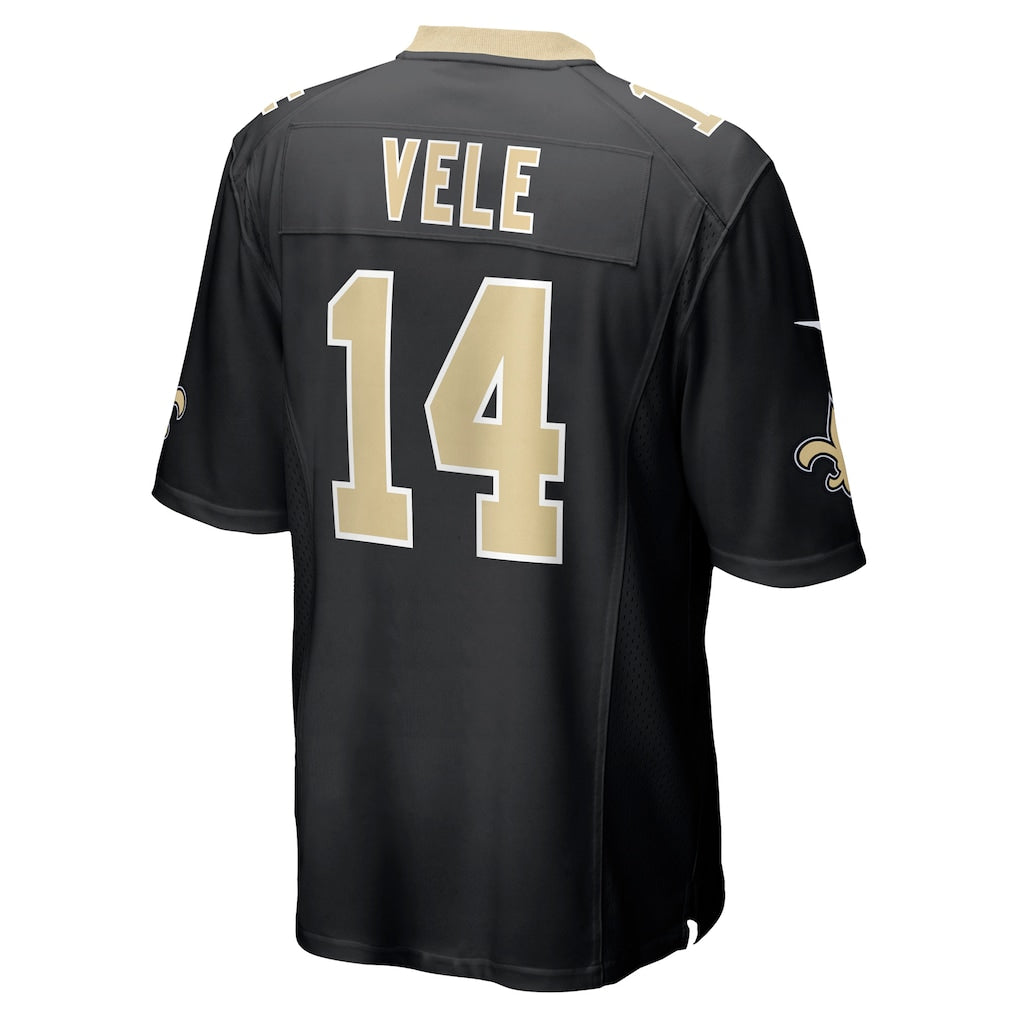 Mdoa NO.Saints #14 Devaughn Vele Black Team Game Jersey