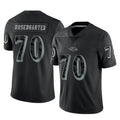B.Ravens #70 Roger Rosengarten Player Black REFLECTIVE Limited Mdoa Stitched Jerseys