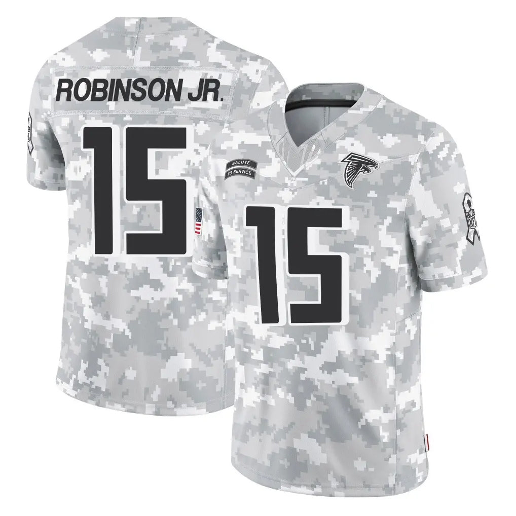 A.Falcons #15 Brian Robinson Player Camo Salute to Service Limited Mdoa Stitched Jerseys