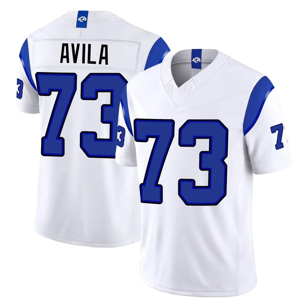 LA.Rams #73 Steve Avila Player White Limited Fearsome Vapor F.U.S.E. Home Game Mdoa Stitched Jerseys