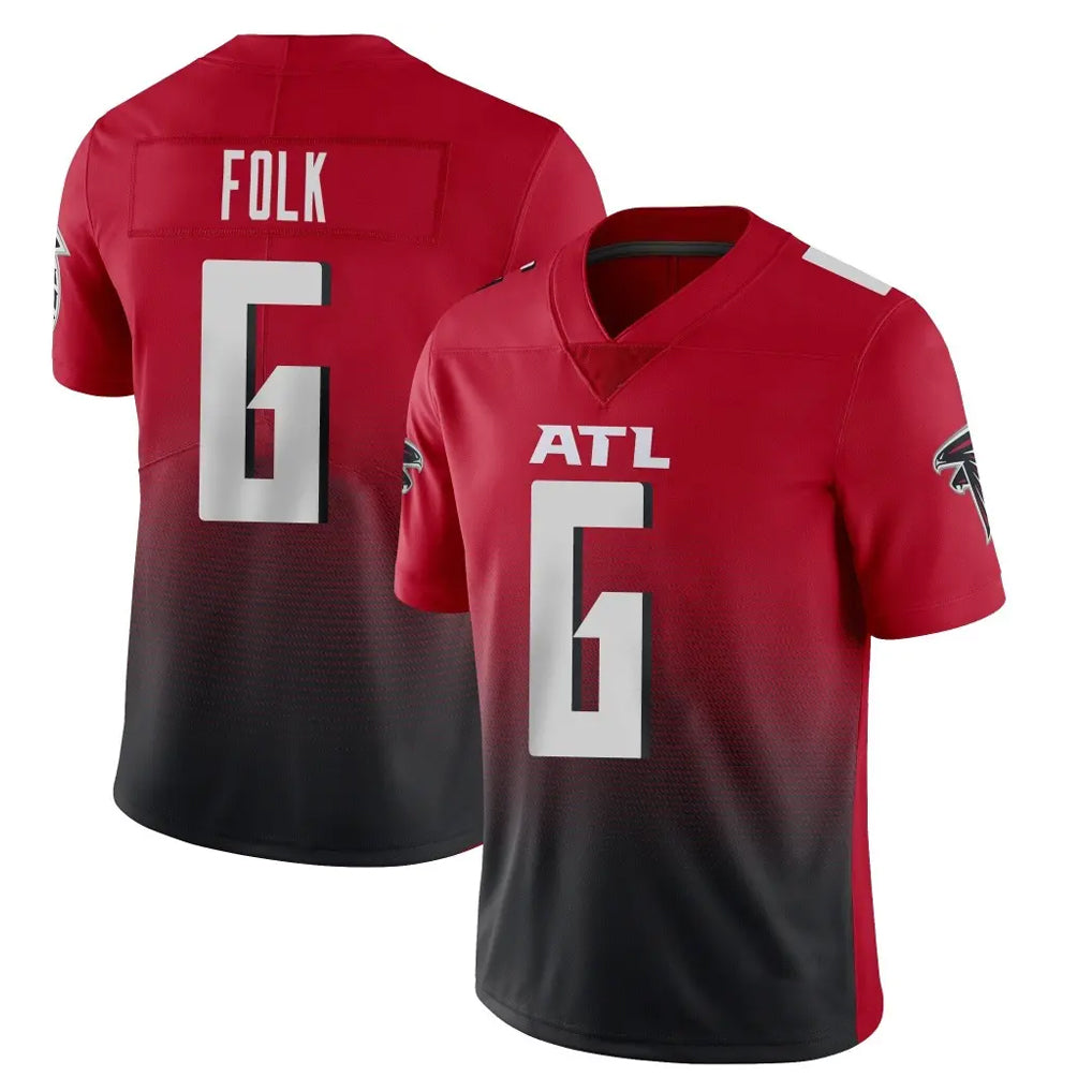 A.Falcons #6 Nick Folk Player Red Vapor Untouchable Limited Home Game Mdoa Stitched Jerseys