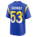 Mdoa LA.Rams #53 Nate Landman Royal Team Game Jersey