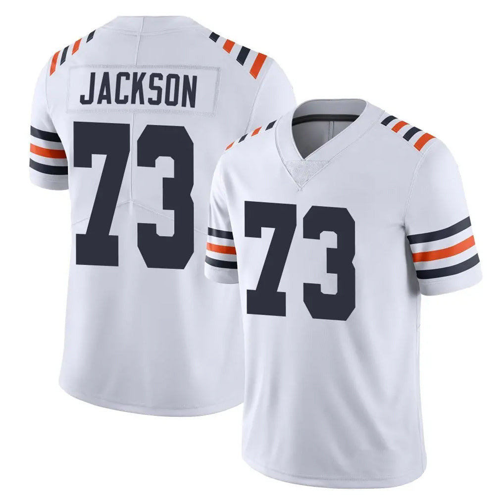 C.Bears #73 Jonah Jackson Player White Classic Vapor Limited Home Game Mdoa Stitched Jerseys