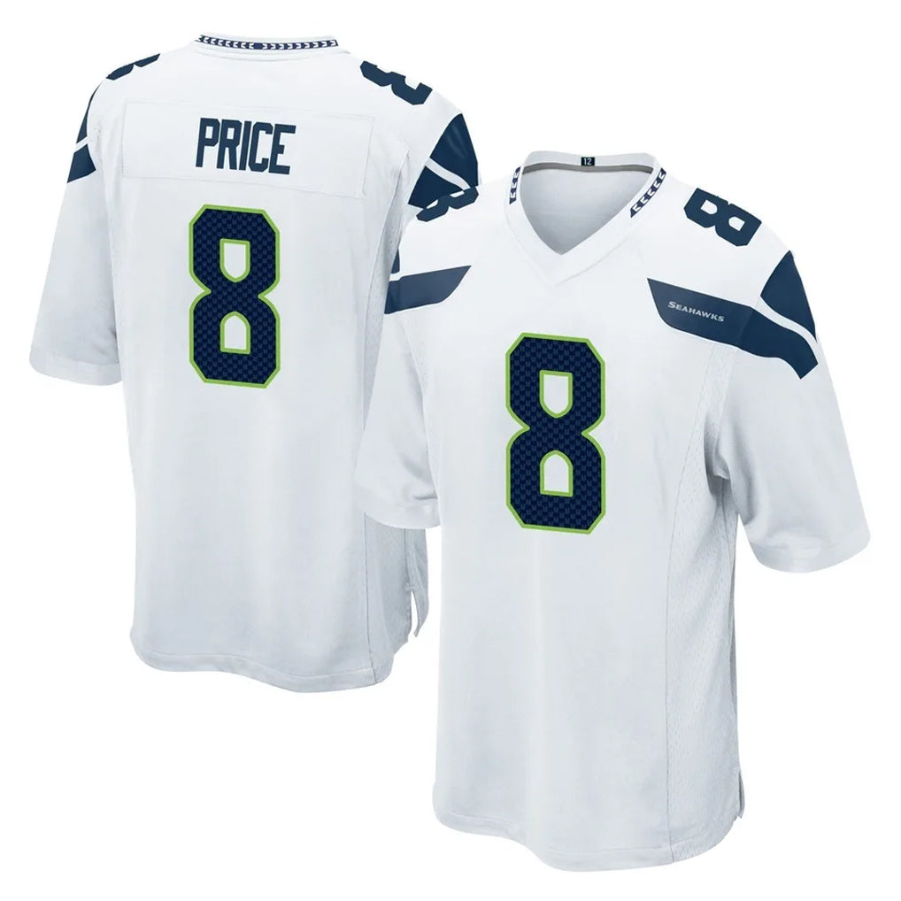 S.Seahawks #8 Jadarian Price Player White Home Game Mdoa Stitched Jerseys