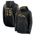 D.Broncos #19 Marvin Mims Jr. Player Black Salute to Service Pullover Hoodies Limited Mdoa Stitched Jerseys