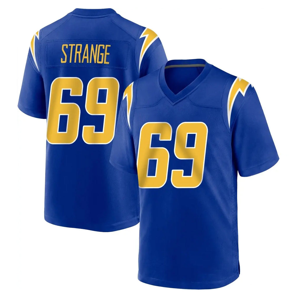 LA.Chargers #69 Cole Strange Player Royal Home Game Stitched Jerseys